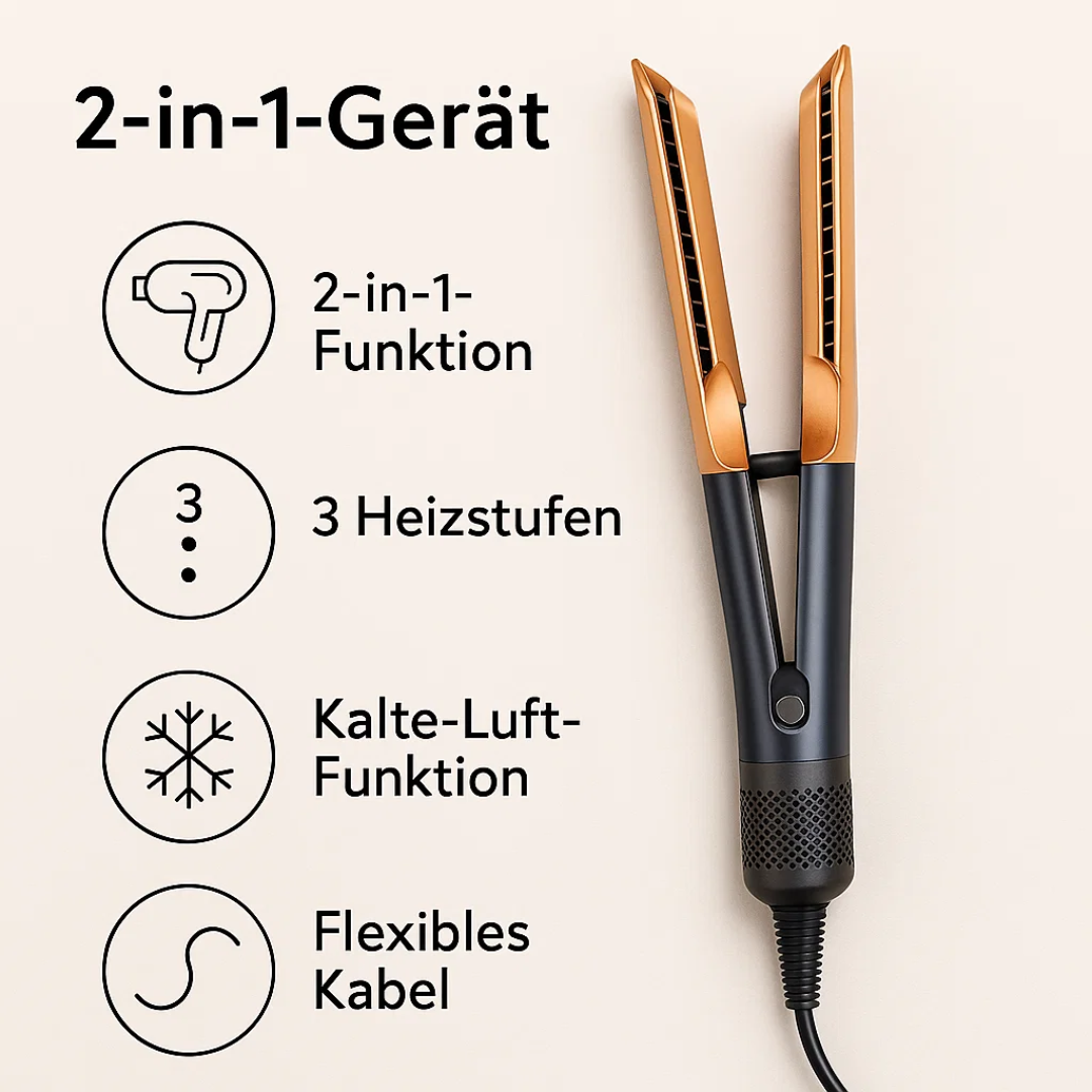 Sèche-Cheveux et Lisseur à Double Fonction | SleekStyle Pro