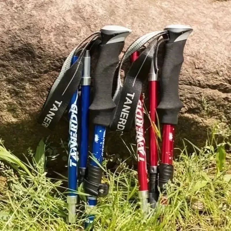 Bâton de Trekking en Aluminium Pliable pour des Randonnées Sans Effort