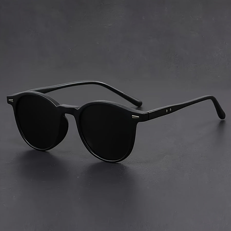 Lunettes de soleil pour hommes RetroView – Lunettes rondes en écaille de tortue avec monture légère