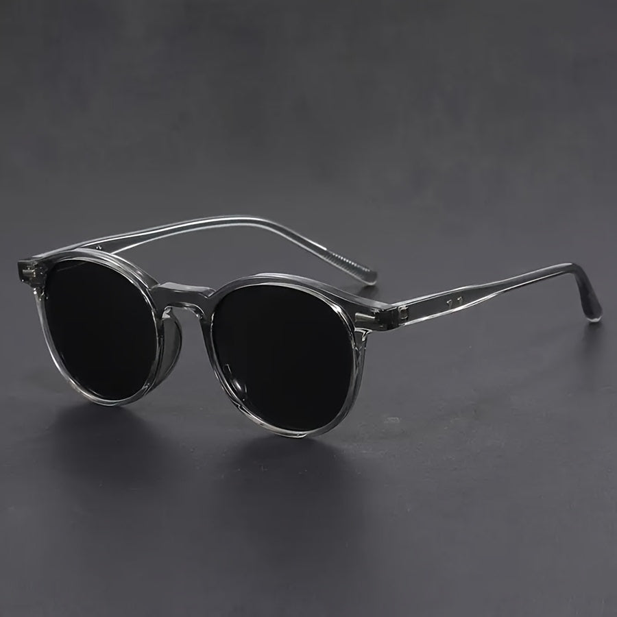 Lunettes de soleil pour hommes RetroView – Lunettes rondes en écaille de tortue avec monture légère