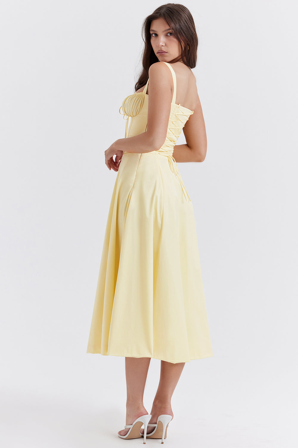 Zipporas - Robe bustier cintrée avec impression moderne de fleurs de printemps pour 2026