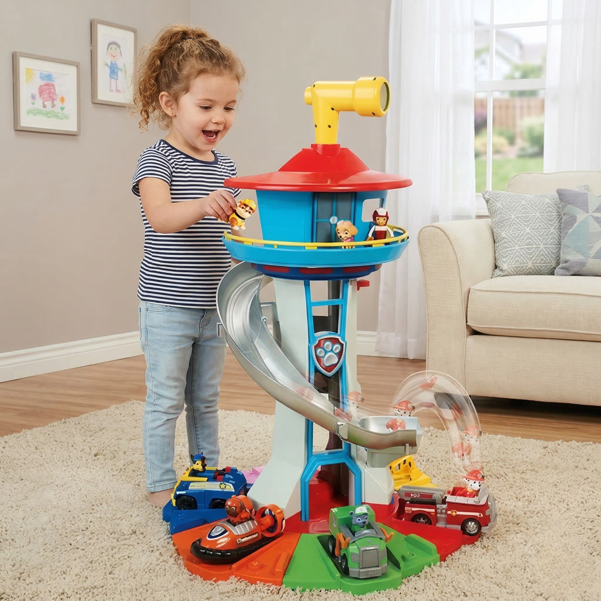 Tour de Jeu Interactive avec Véhicules pour Enfants