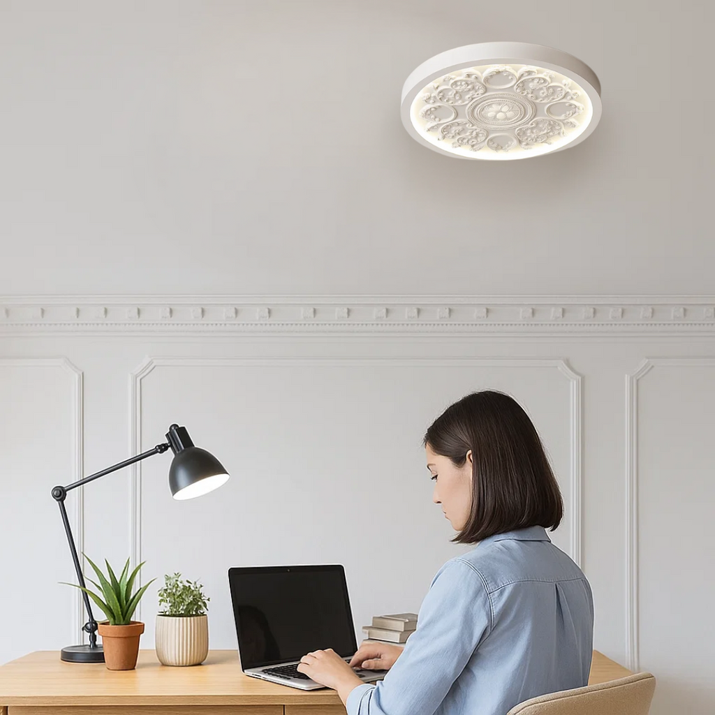 GlowMira | Lampe de plafond moderne en résine avec couleur de lumière variable
