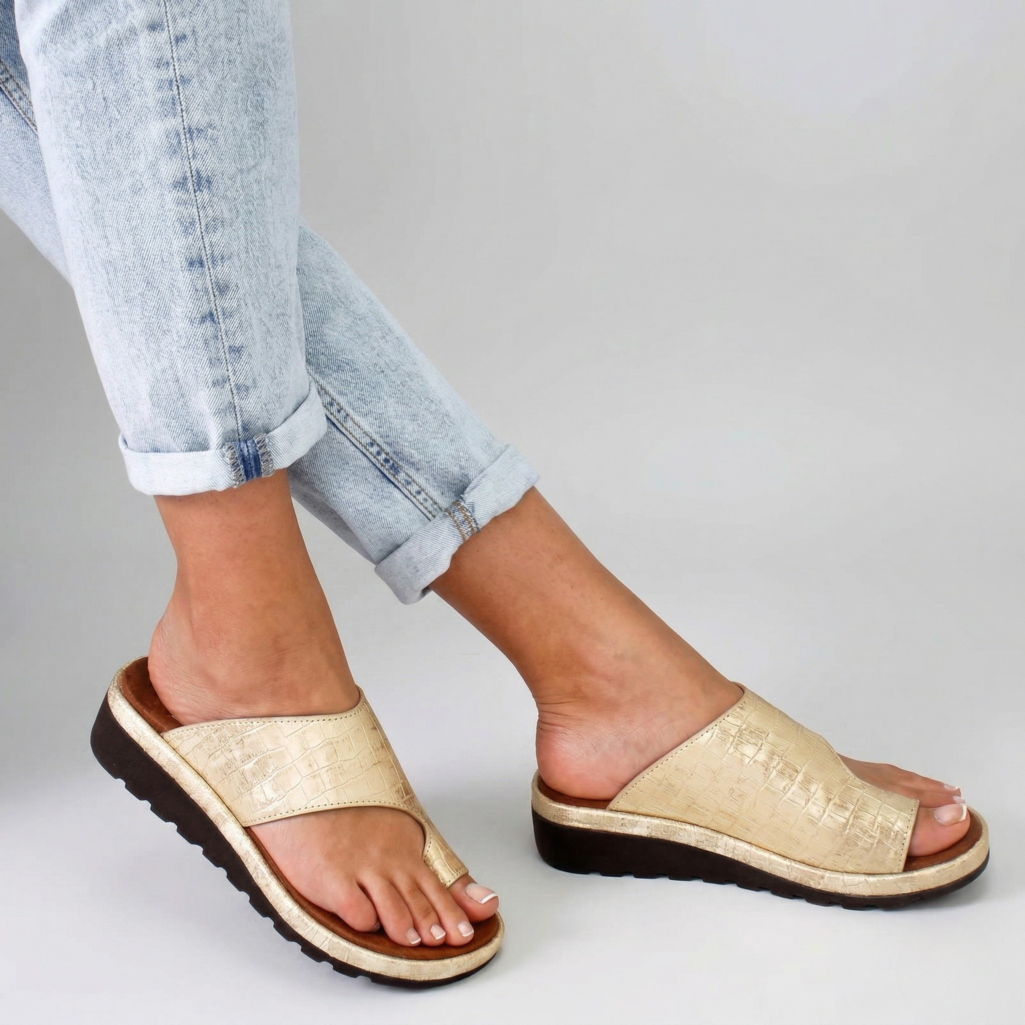 Sandales Ergonomiques Confort Femme avec Support de Voûte et Semelle Antidérapante