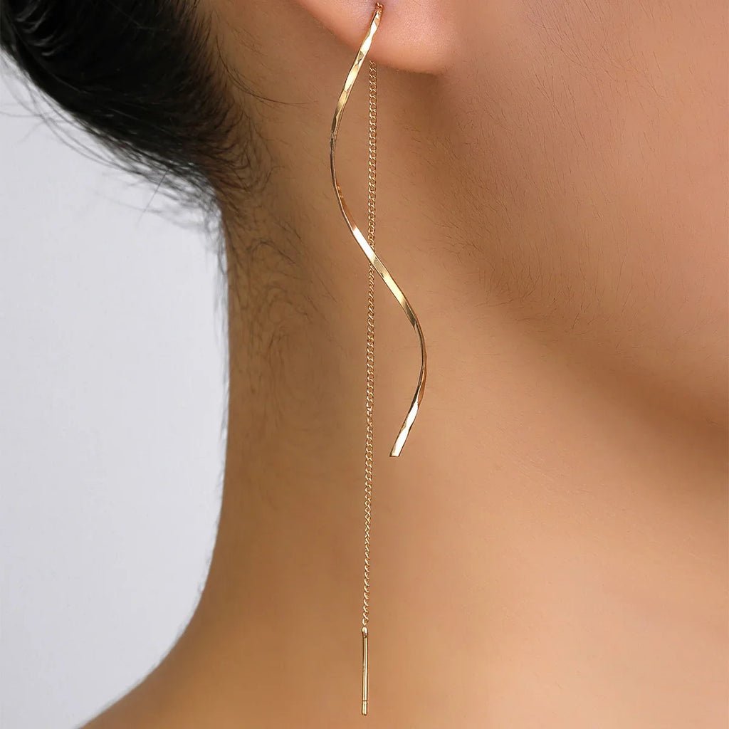 Boucles d'oreilles en vagues