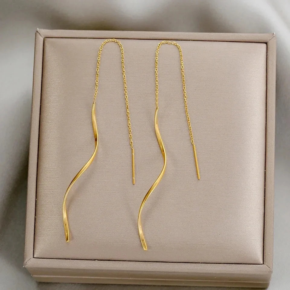 Boucles d'oreilles en vagues