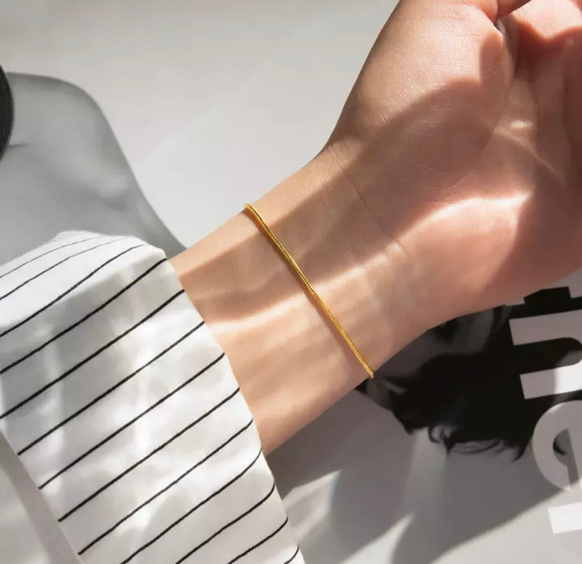 Bracelet  | Bracelet minimaliste avec fermoir serpent
