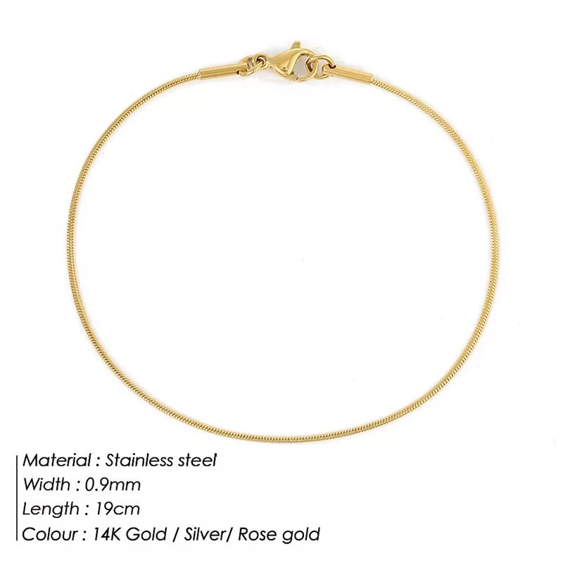 Bracelet  | Bracelet minimaliste avec fermoir serpent