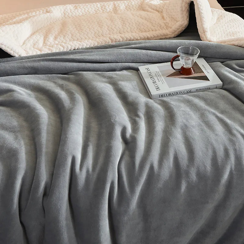 Couverture en Fleece d'Hiver Luxe - Rêve de Douceur Hivernale