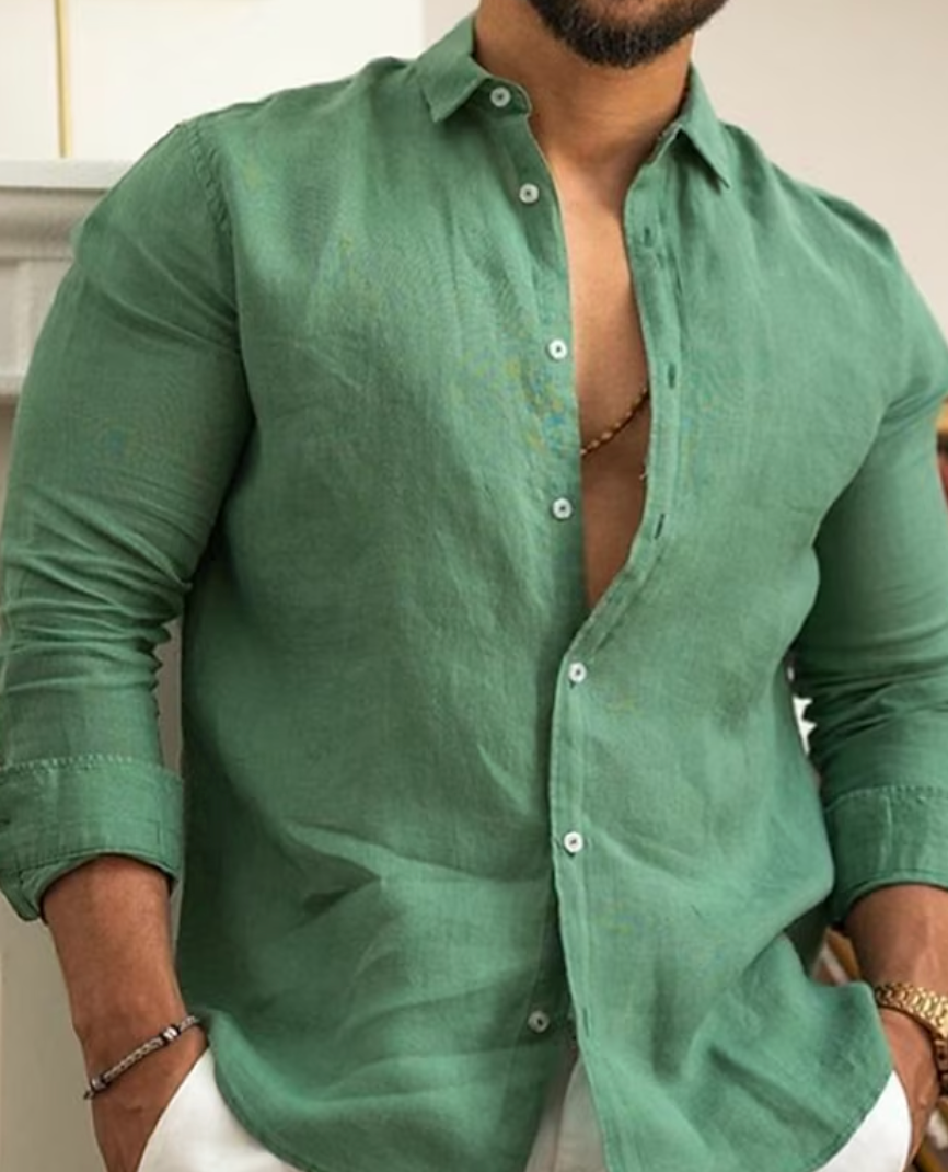 Chemise en lin pour hommes - Arlo, Collection Automne 2025