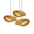 Suspension en Bambou Artisanale avec Abat-jour en Rotin Tressé