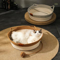 Lit en corde de coton tissée à la main pour un confort ultime des chats