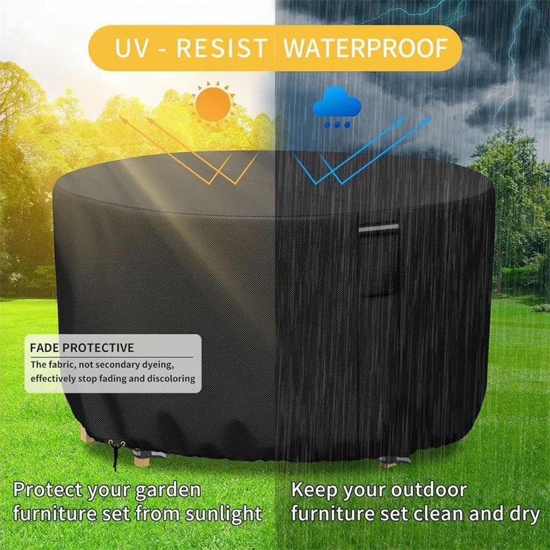 Housse de Mobilier de Jardin Ronde Résistante avec Ventilation