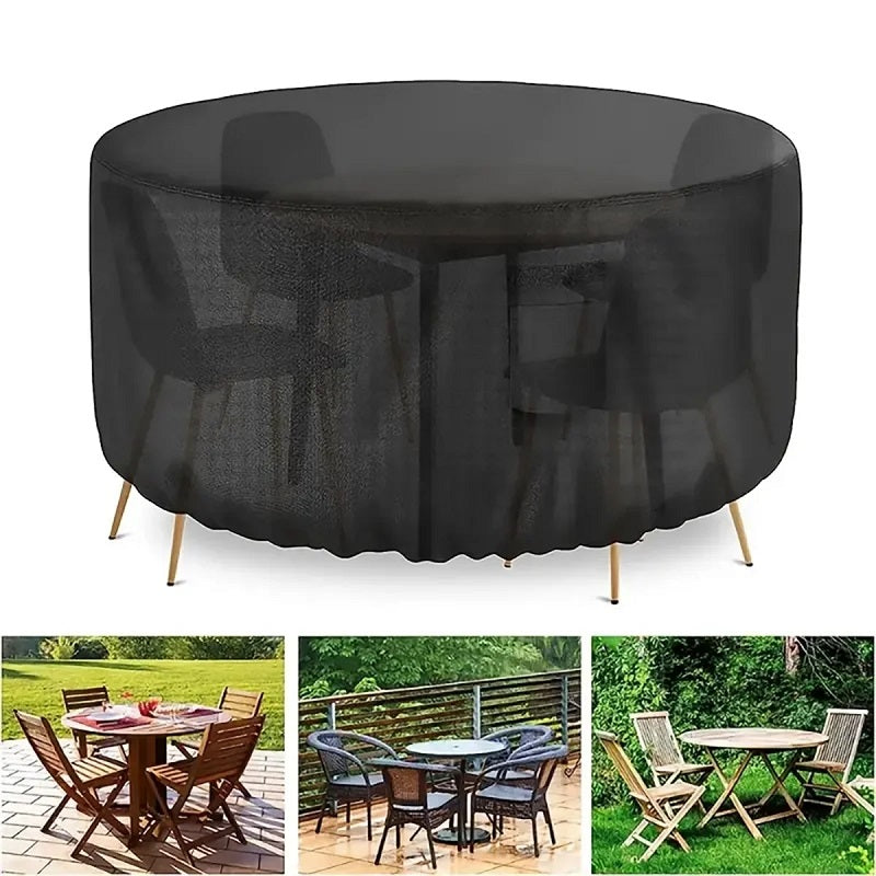 Housse de Mobilier de Jardin Ronde Résistante avec Ventilation