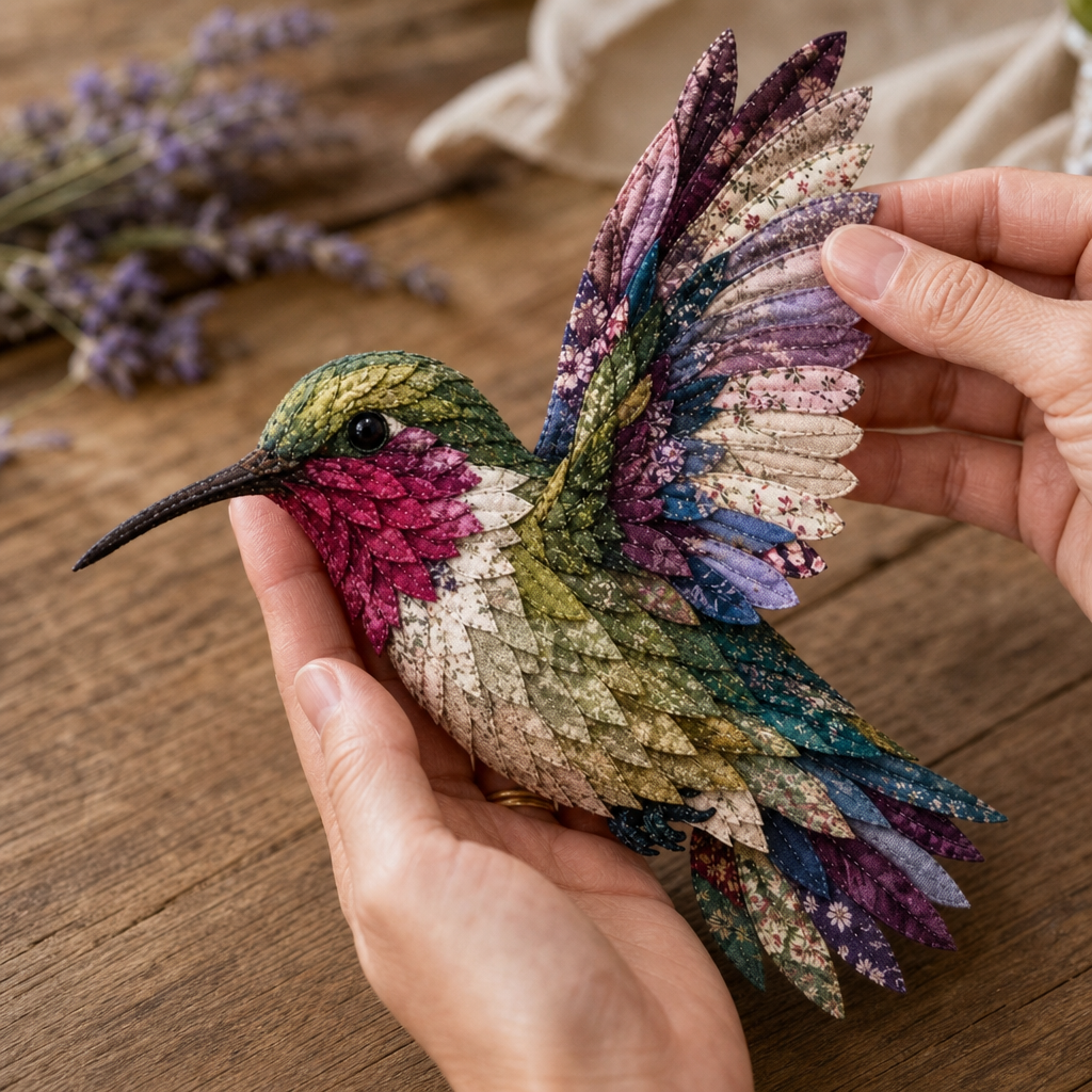 Wingmend – Kit de bricolage en patchwork 3D de colibri