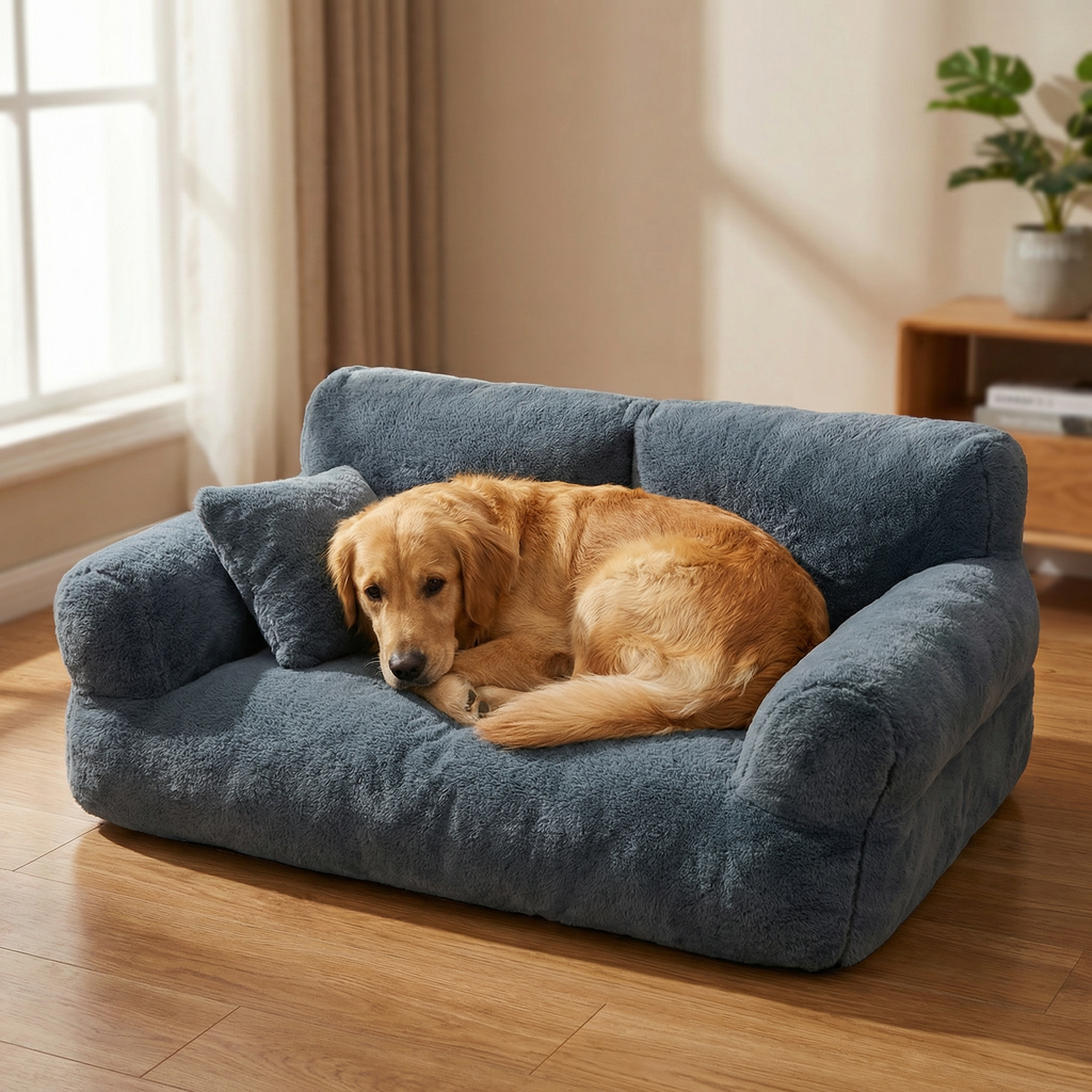 Pawluna – Canapé en peluche pour animaux avec housse lavable
