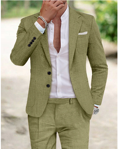 Costume en Lin Max pour Hommes | Léger et Élégant pour l'Automne