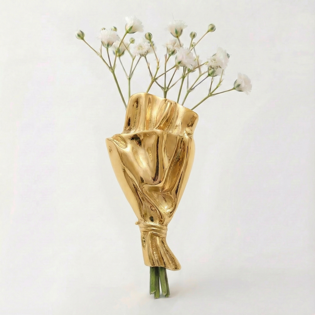 Florette - Broche vase à fleurs portable
