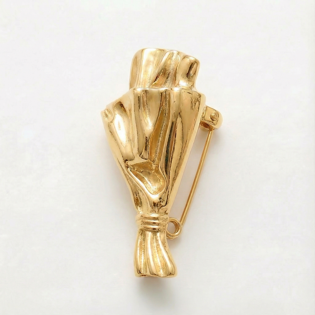 Florette - Broche vase à fleurs portable