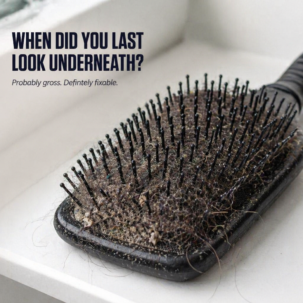 BrushVibe™ — Éliminez les Cheveux Emêlés et Frottez la Saleté de Chaque Brosse