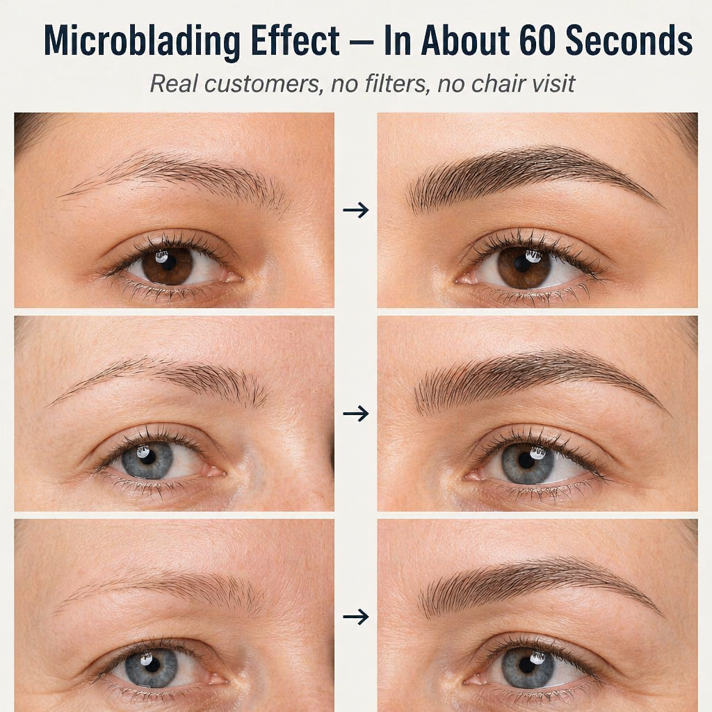 LumiFleur™ — Dessinez des Sourcils Réalistes Sans le Fauteuil de Microblading