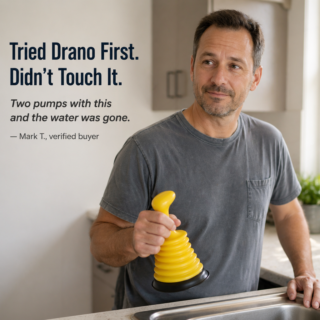 DrainMight™ — Débouche les Obstructions Tenaces de Lavabo en Quelques Secondes Sans Désordre