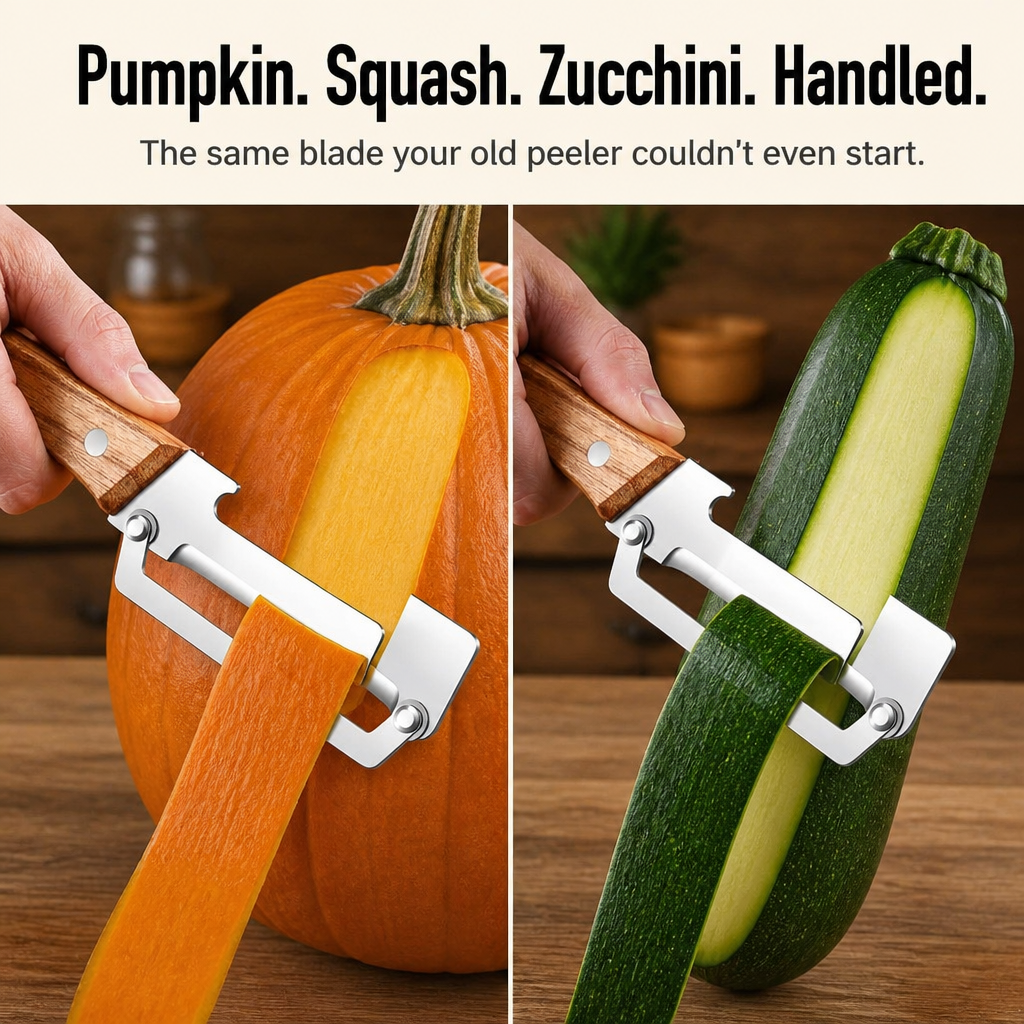 VitaSlice™ — Glissez à Travers la Citrouille, la Courge & les Peaux Dures Sans Couteau
