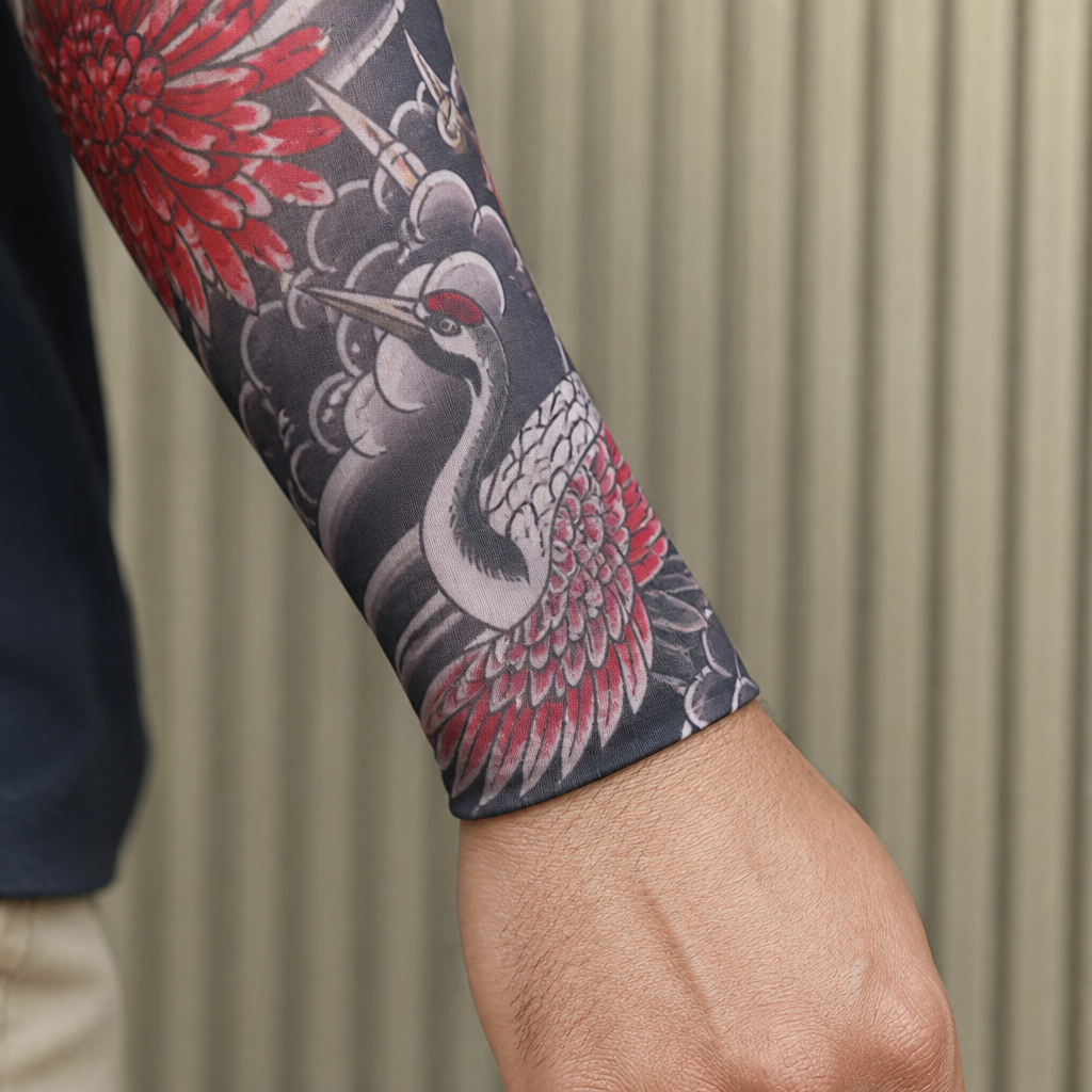 ArborSkin™ – Manchon de Protection Solaire UPF 50+ avec Imprimé Tatouage Japonais