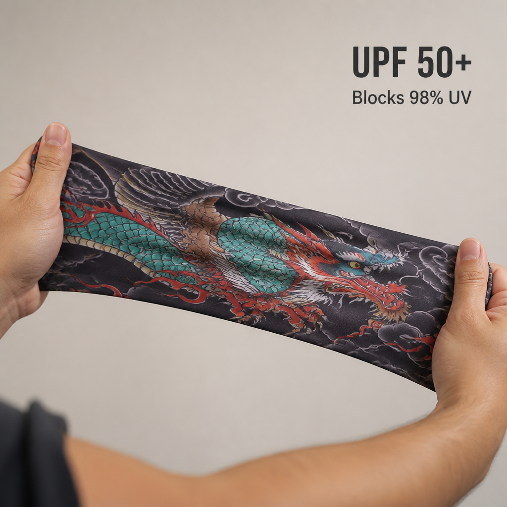 ArborSkin™ – Manchon de Protection Solaire UPF 50+ avec Imprimé Tatouage Japonais