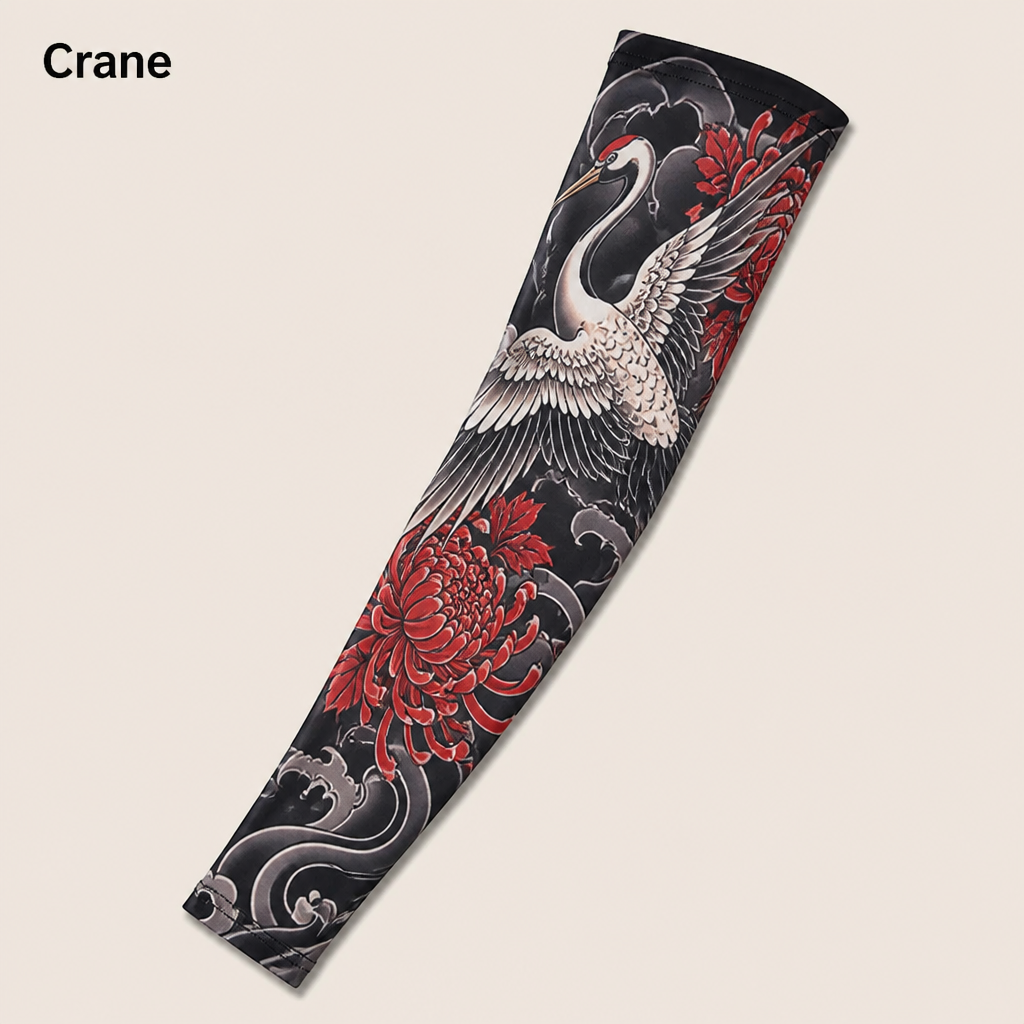 ArborSkin™ – Manchon de Protection Solaire UPF 50+ avec Imprimé Tatouage Japonais