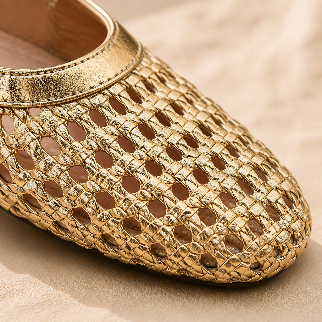 BreezeStep™ – Mules Mary Jane à bout carré tissé à la main