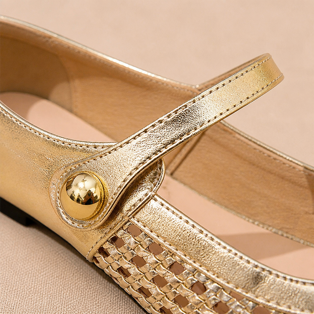 BreezeStep™ – Mules Mary Jane à bout carré tissé à la main