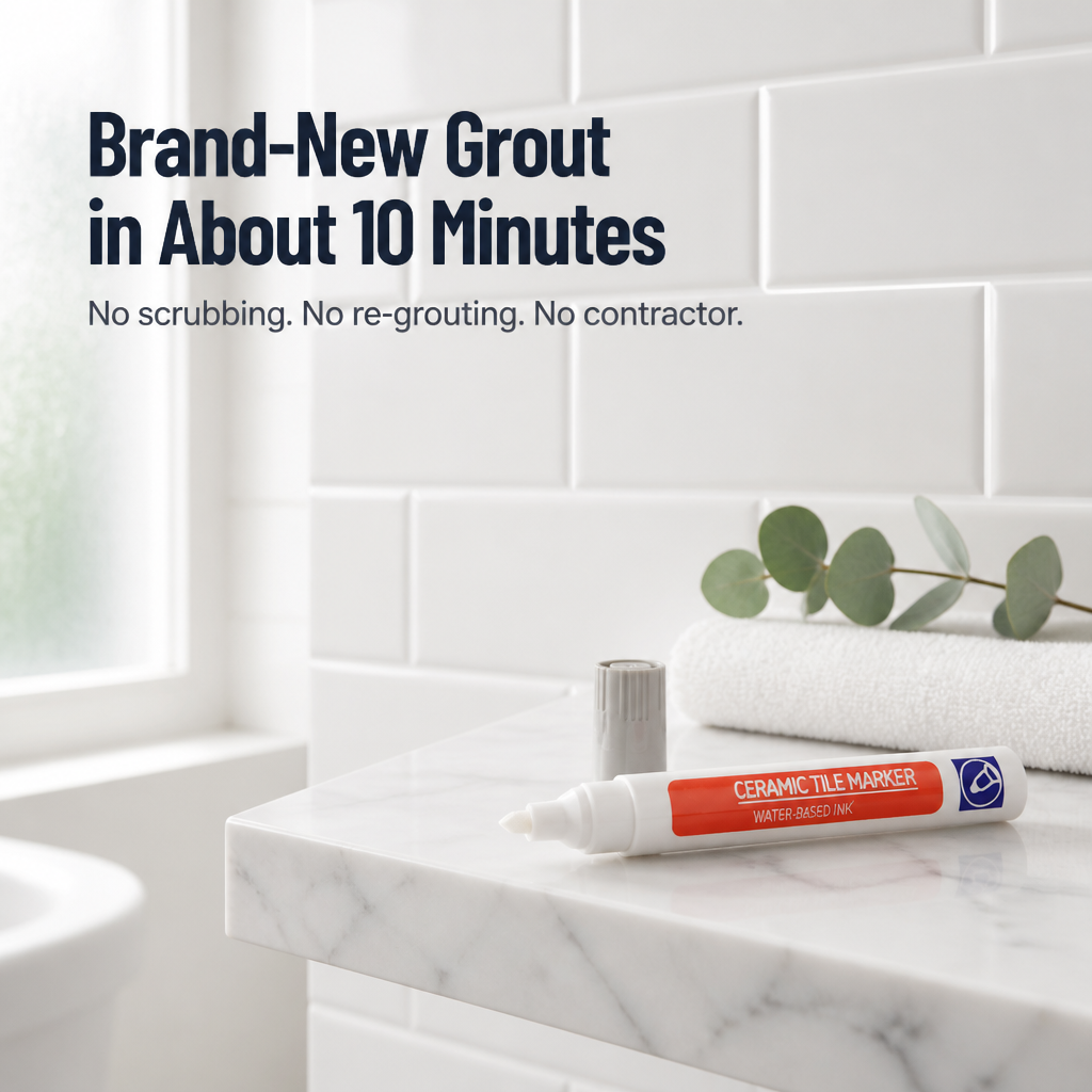 AquaShield™ — Couvrez le coulis taché en quelques minutes sans re-jointoyer ni frotter