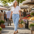BellaSilk™ – Pantalons Tapered en Coton-Lin Détendus avec Taille Élastique à Cordon