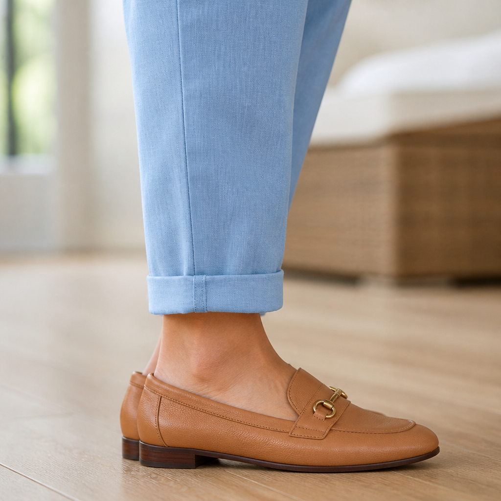 BellaSilk™ – Pantalons Tapered en Coton-Lin Détendus avec Taille Élastique à Cordon