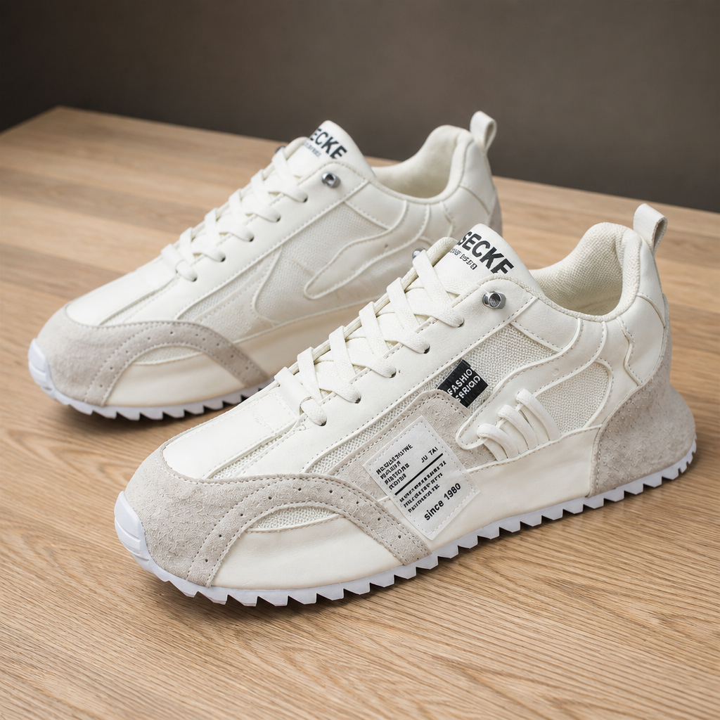 StridePro™ – Baskets de course rétro héritage avec mélange de daim et de mesh