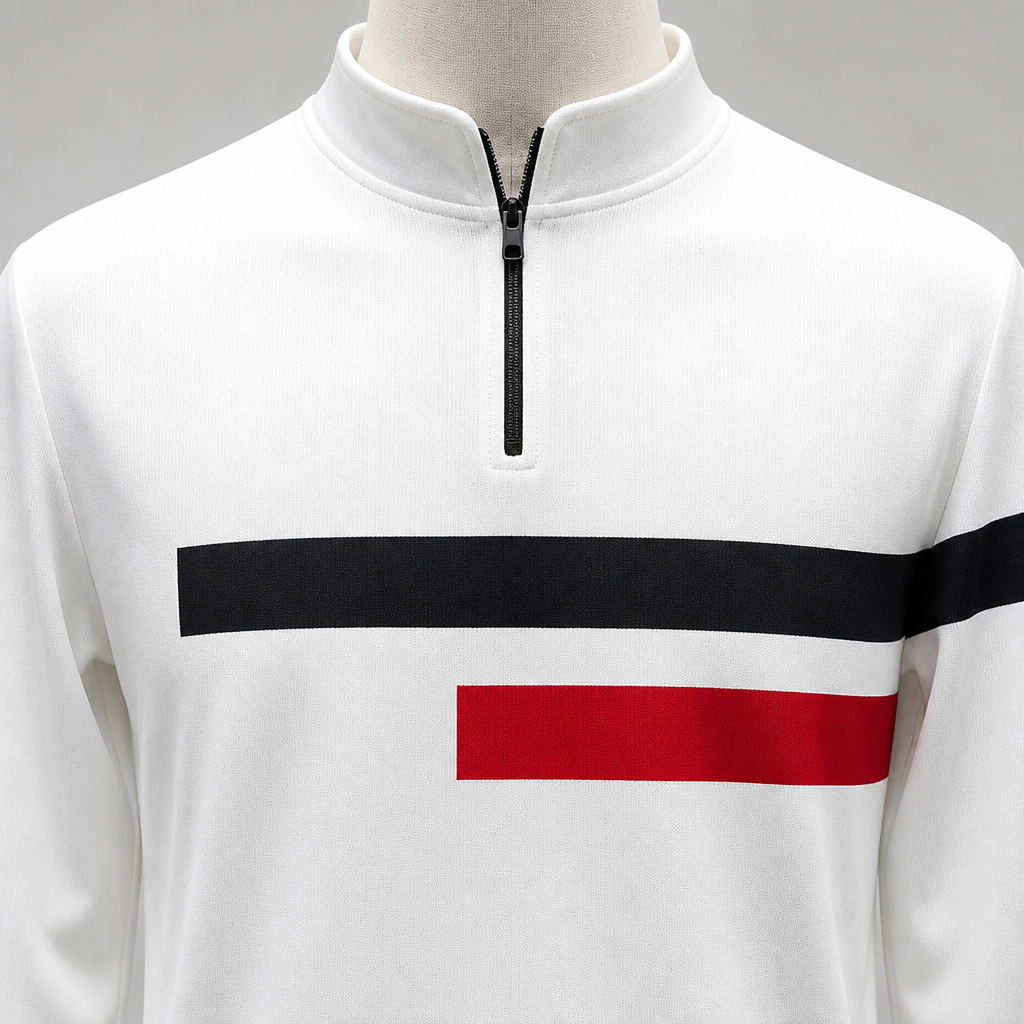 RevitaFit™ – Ensemble Deux Pièces à Coloris Audacieux avec Col Montant à Demi-Zip