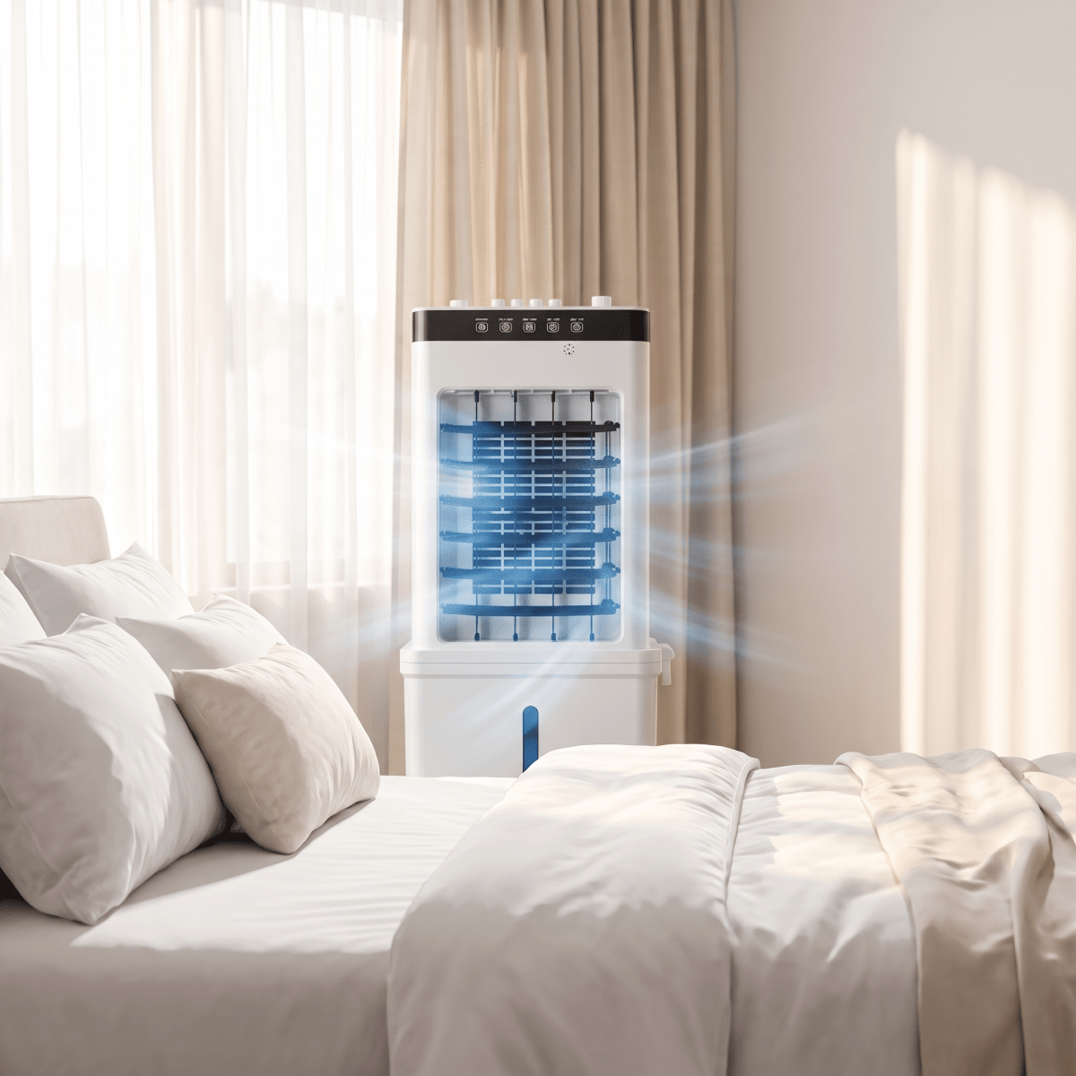 NOVACOOL Premium Refroidisseur d'air – Ventilateur 3-en-1 et humidification en un
