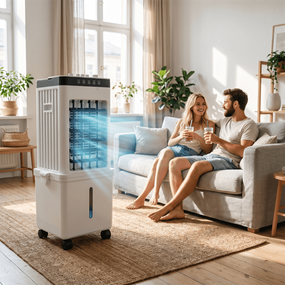 NOVACOOL Premium Refroidisseur d'air – Ventilateur 3-en-1 et humidification en un