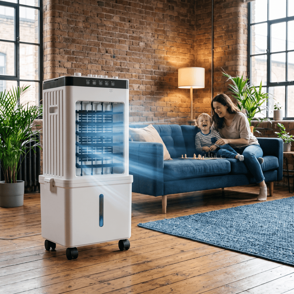 COOLNOVA – Refroidisseur d'air mobile & ventilateur – Fraîcheur flexible 3-en-1 pour la maison