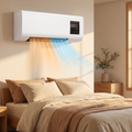 Wandairco Chambre 4-en-1 Refroidir Chauffer Ventiler Déshumidifier Affichage LCD Télécommande Minuteur 8 Heures Montage Mural Silencieux | Sansoti