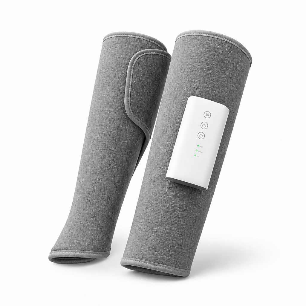 Massager de jambes chauffant alimenté par USB (Enveloppements ajustables et intensité)