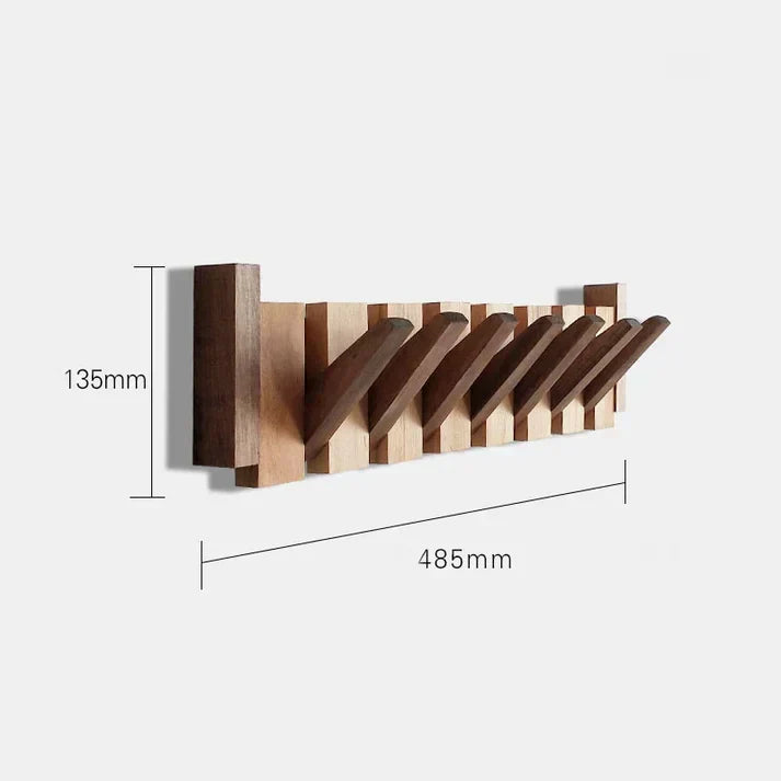 Cintre mural Design Touches de Piano en Bois avec Crochets pour Couloir Hall Chambre | Sansoti
