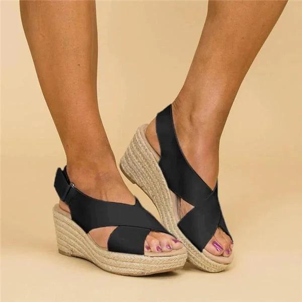Espadrilles Orthopédiques à Talon Wedge Confortables - Clara