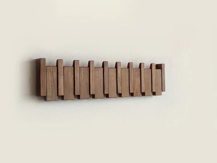 HarmonyCoat™ Porte-manteau en bois Piano – Décoration murale élégante & Rangement pratique