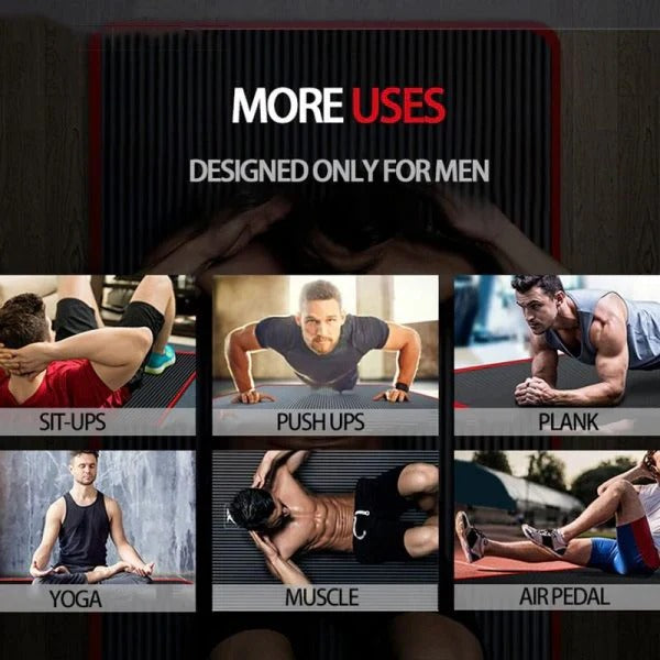 Tapis de Yoga et d'Exercice Extra Rembourré en Haute Densité pour Hommes