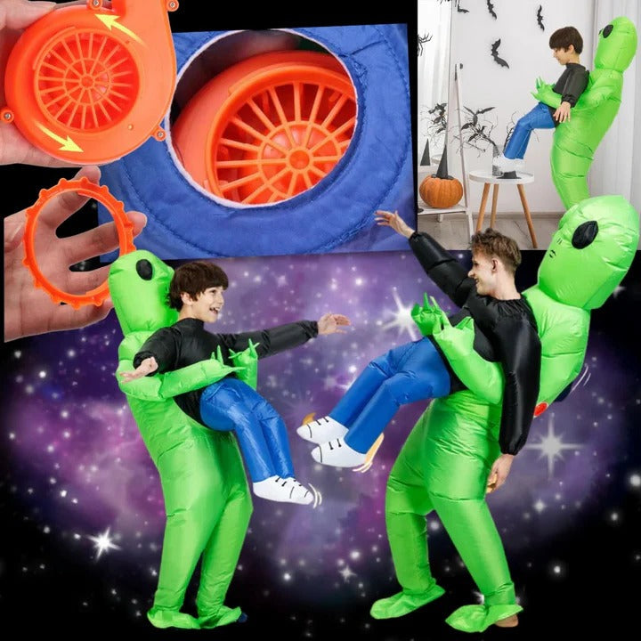 Costume Gonflable pour Enfants - Design Alien, Rangement Compact, Réutilisable