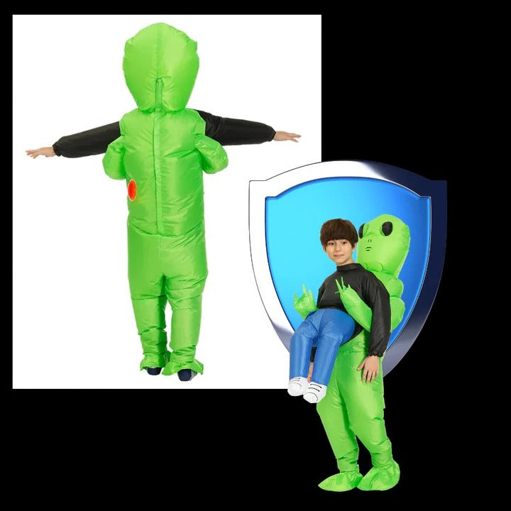 Costume Gonflable pour Enfants - Design Alien, Rangement Compact, Réutilisable