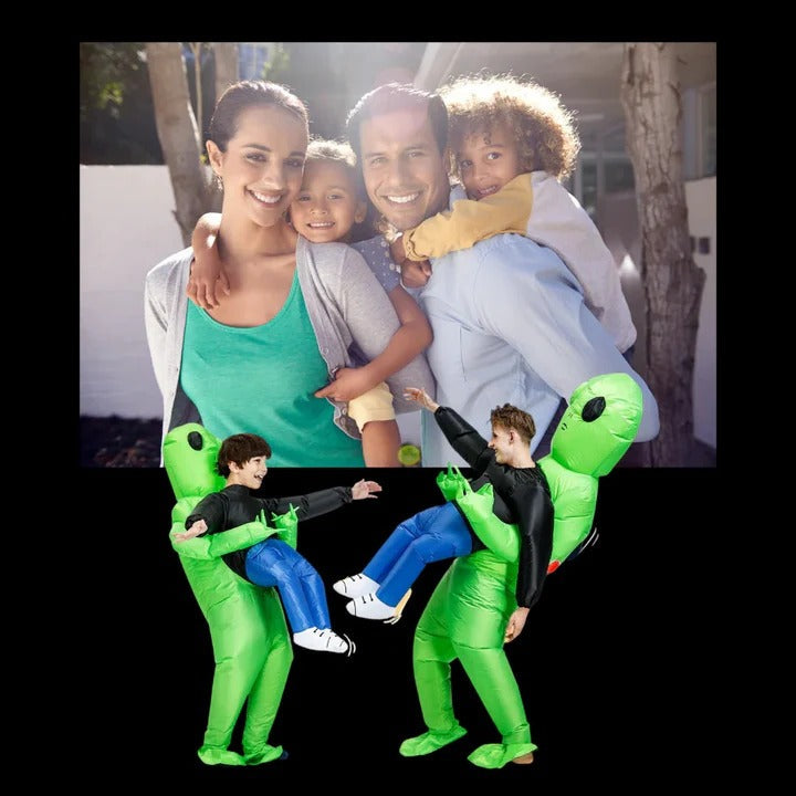 Costume Gonflable pour Enfants - Design Alien, Rangement Compact, Réutilisable