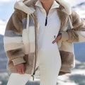 Manteau isolé pour femmes avec capuche ajustable en fausse fourrure
